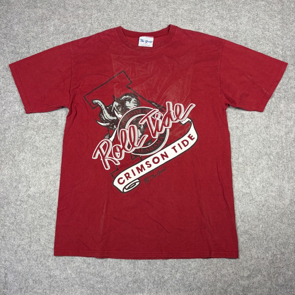 Vintage The Game Alabama Crimson Tide Roll Tide T-Shirt Red Mens XL